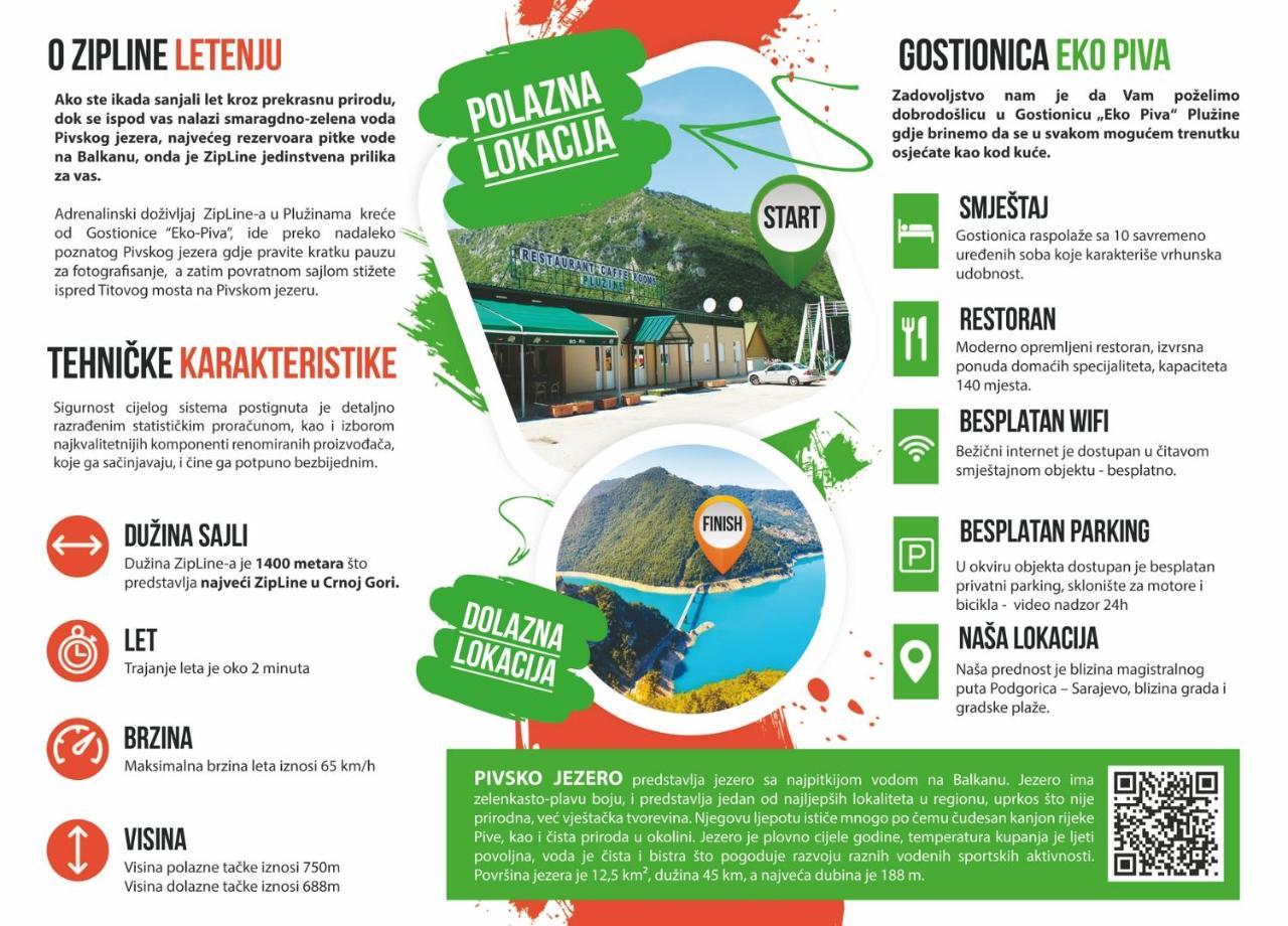 Guesthouse Eko Piva Plužine Eksteriør bilde